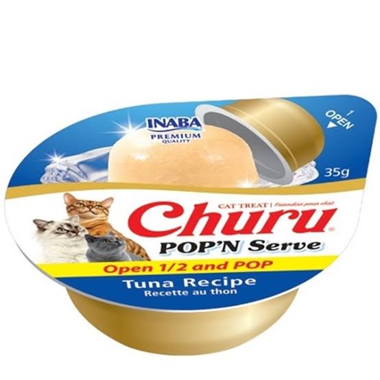 Inaba Churu POP’N Serve Tuna Recipe tuunikalaga maiustus kassidele 2x35g - Pilt 2